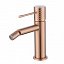 Grifo de bidet monomando oro rosa cepillado apertura en frio Génova de Imex